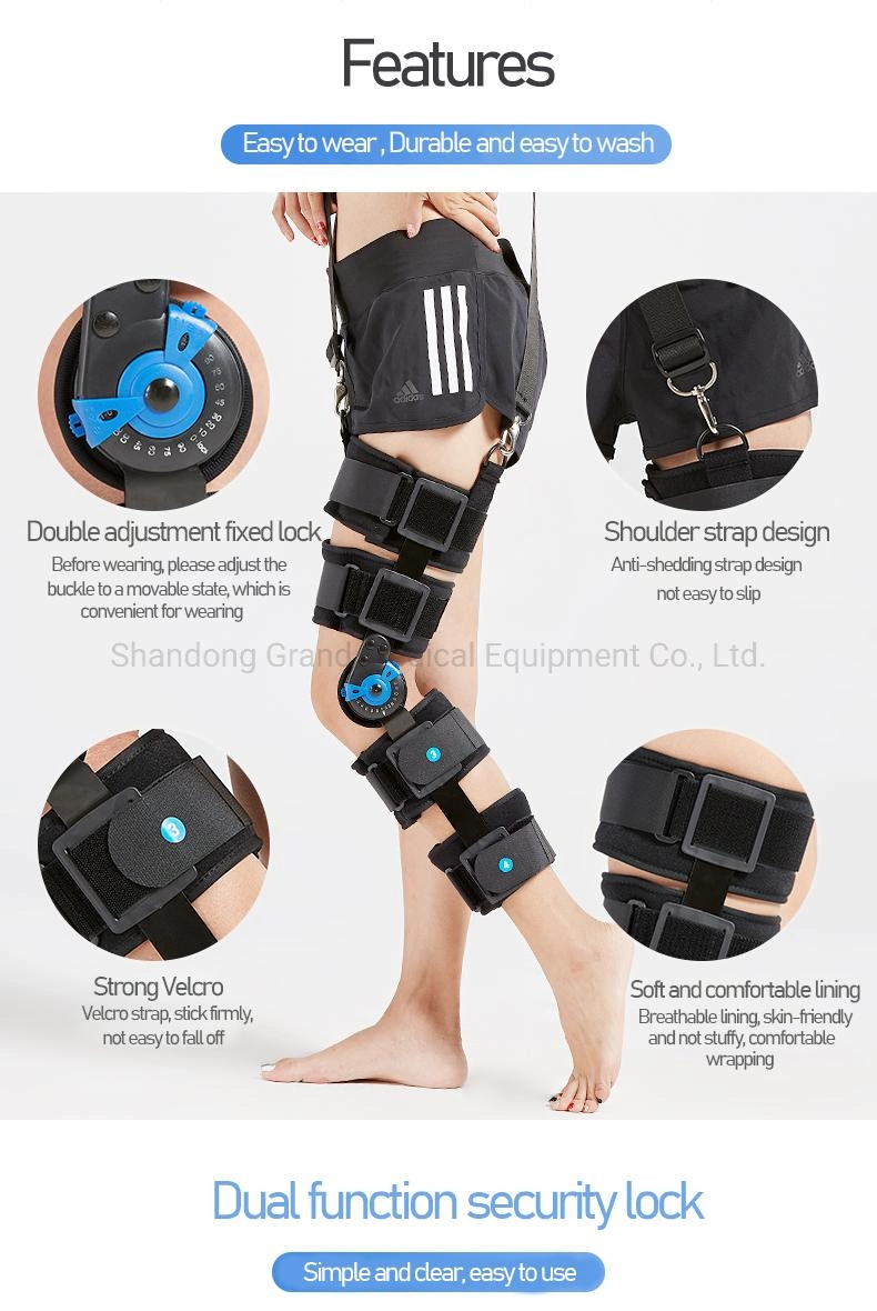 Adjustable Medical Post-Operative Osteoarthritis Knee Brace Hinge Bars Knee Support