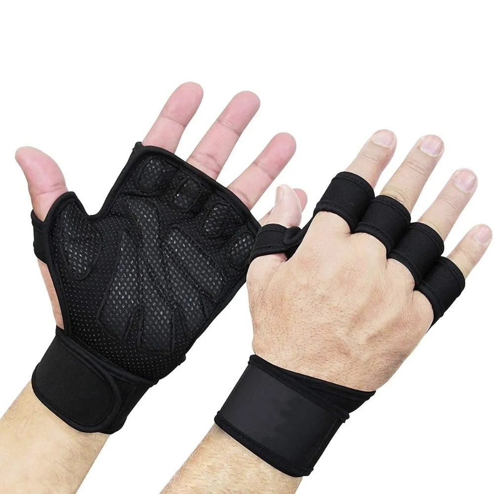 Hand Support Weight Lifting Workout Gloves with Built-in Wrist Wraps Men Women Unisex Great for Gym Fitness, Cross Training Wyz19643