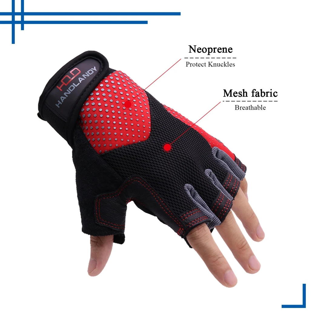 Pri Half Finger Sport Winter Riding Motorbike Racing Leather Motor Motorcycle Biker Bike Hand Gloves