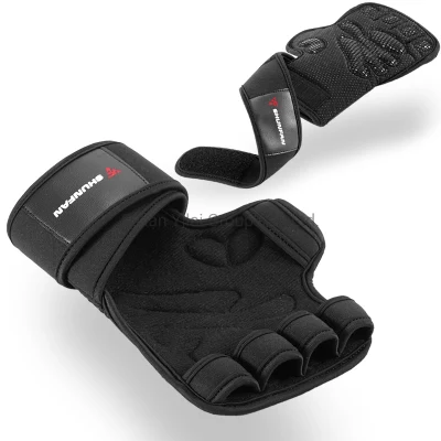 Luvas de ginástica treino luvas de neoprene crossfit com suporte de pulso ventilado treinamento de ginástica levantamento de peso suporte de pulso