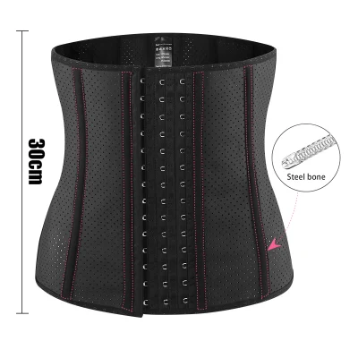 S-Shaper 25 Steel Bone Waist Trainer Compressão Elástico Ajustável Perda de Peso Faixa de Barriga Borracha Feminina Suor Modeladora Látex